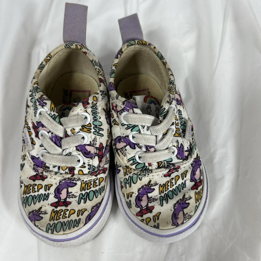 Vans Authentic‎ Elastic Dallas Clayton Skating Toddler Size 4 Skate Shoes